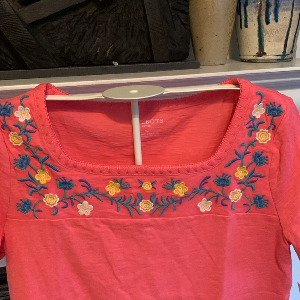 Talbots embroidered square neck top. NWT. Retail 59.50 - Picture 7 of 7